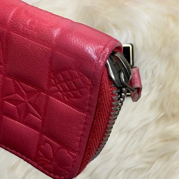 Chanel Mademoiselle Key Chain Card Holder Pink Leather With Silver Hardware - Picture 11 of 16